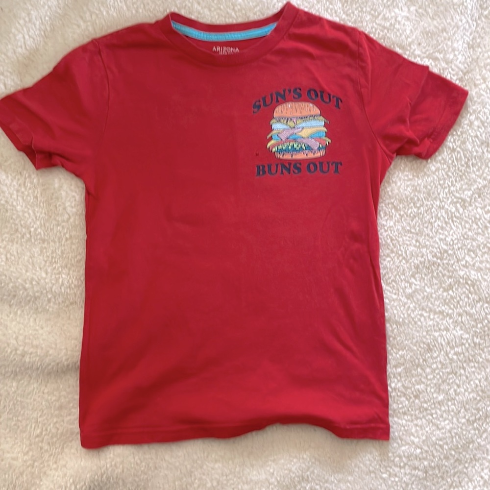 Arizona Jean Company Red Graphic 'Sun's Out Buns Out' Short Sleeve Tee